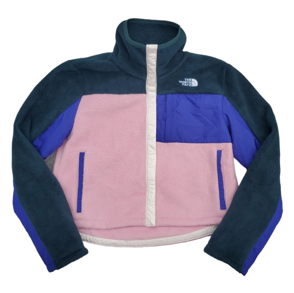 The North Face Girls Fleece Mashup Jacket Snap Light Barbie Pink 14/16 XL NWOT - Picture 12 of 12